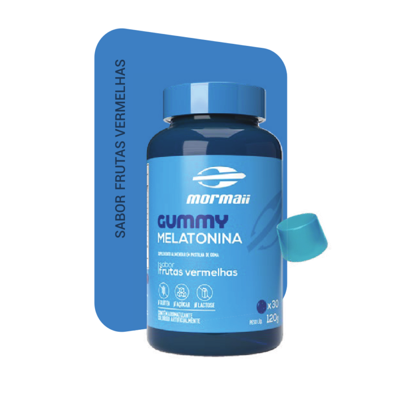 Melatonina Mormaii em gomas sabor Frutas Vermelhas 120g