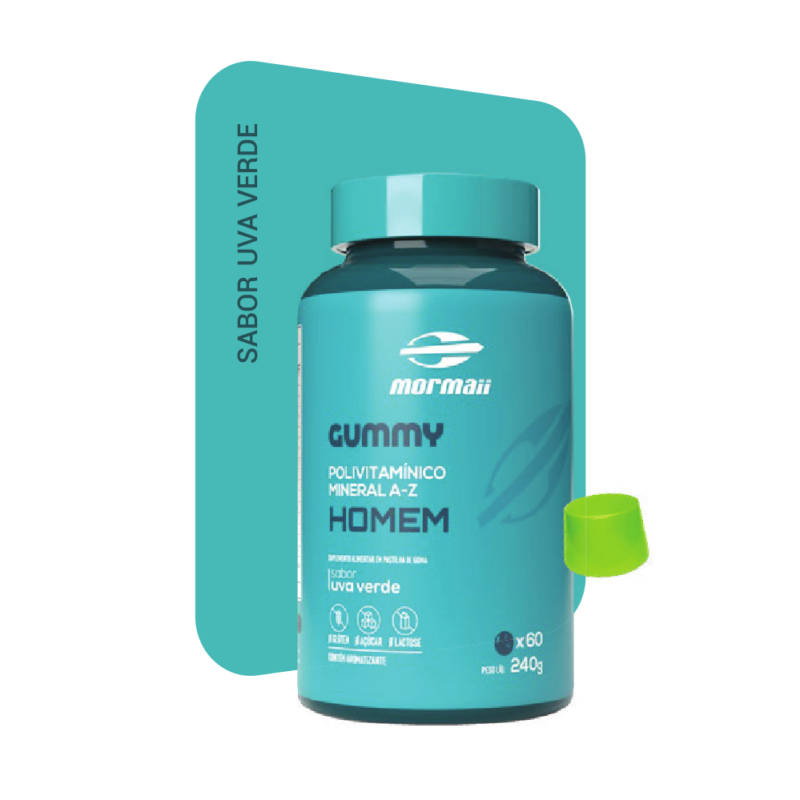 Polivitaminico A-Z Masculino em gomas sabor Uva Verde 240g